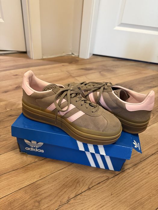 Adidas gazelle маратонки кафяво с розово