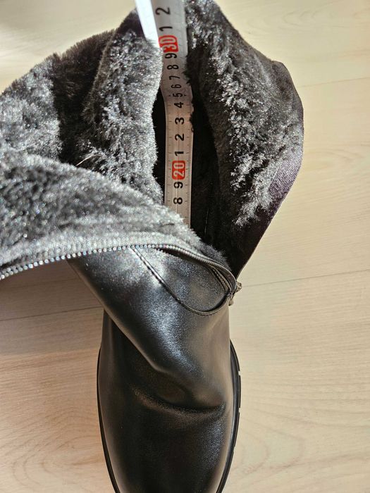 Нови дамски ботуши STILLO естествена кожа зимни вата ток обувки 38