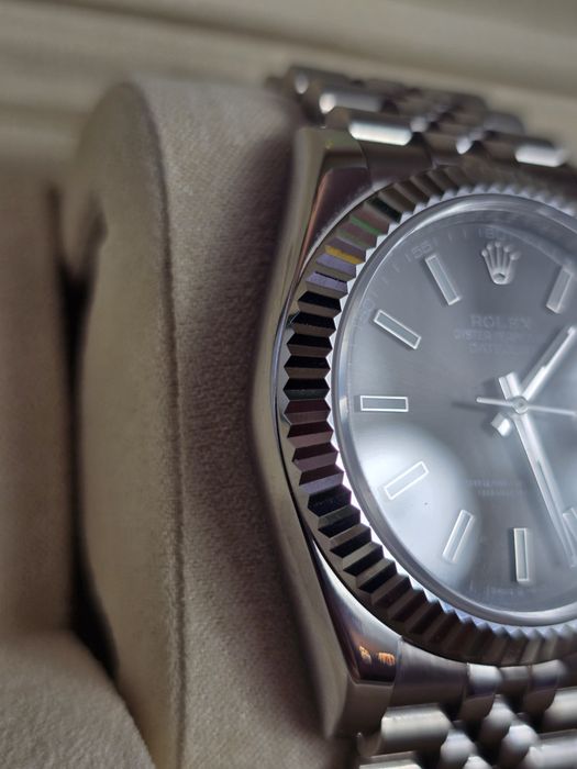 Rolex Datejust 41 mm Jubilee Fluted Bezel Rhodium Dial