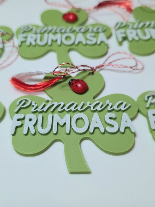 Martisoare magnet 6 buc Primavara frumoasa  70x70 mm