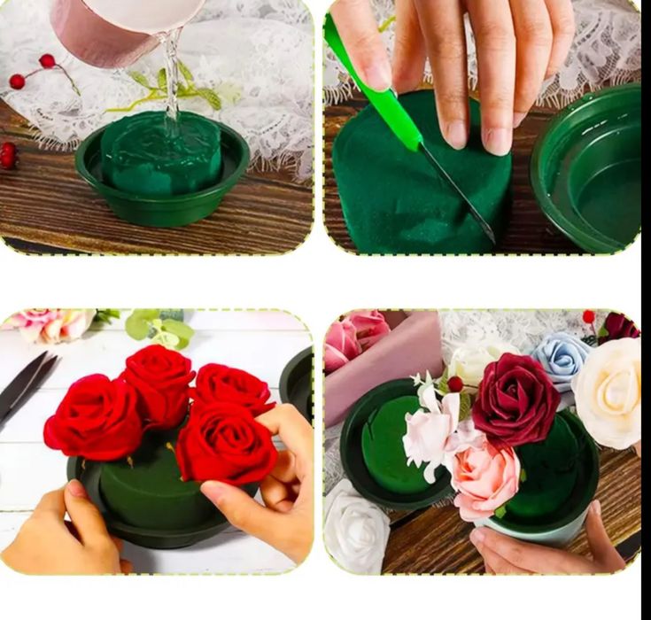 Pachet 20 bucati de spuma florala rotunda 3,2 inch / 8,1 cm