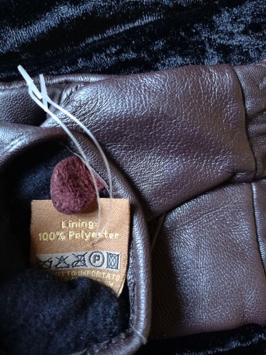 Manusi piele naturala maro S styled in Italy
