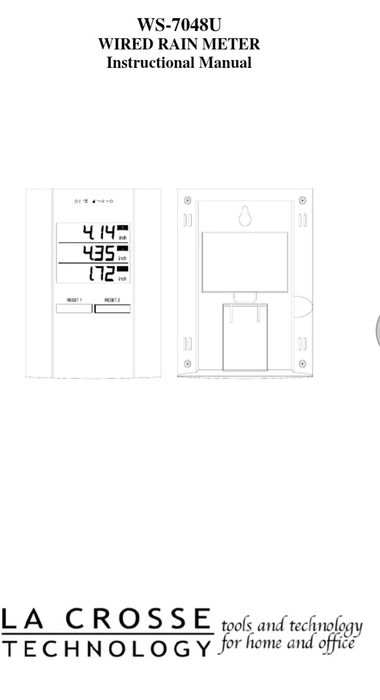 Aparat de măsurat ploaia cu fir / pluviometru