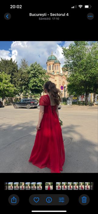 Rochie lunga rosie nasa facuta pe comanda