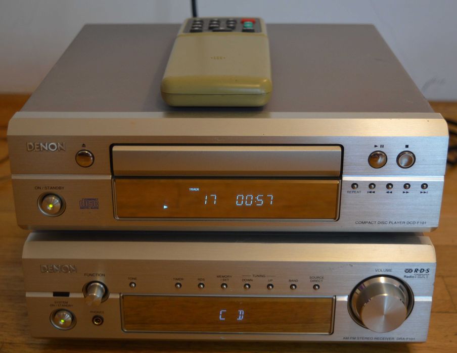 Сет HiFi Стерео Ресийвър и CD плеър DENON DRA-F101