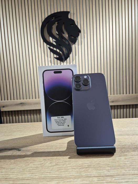 iPhone 14 Pro Max 128gb Purple Bat 100% Originala Neverlocked/Garantie