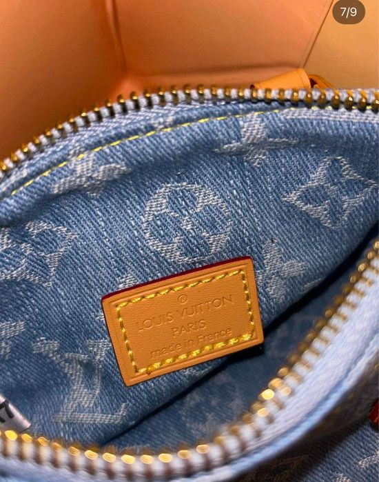 Geanta Louis Vuitton Speedy piele cu denim pe stoc