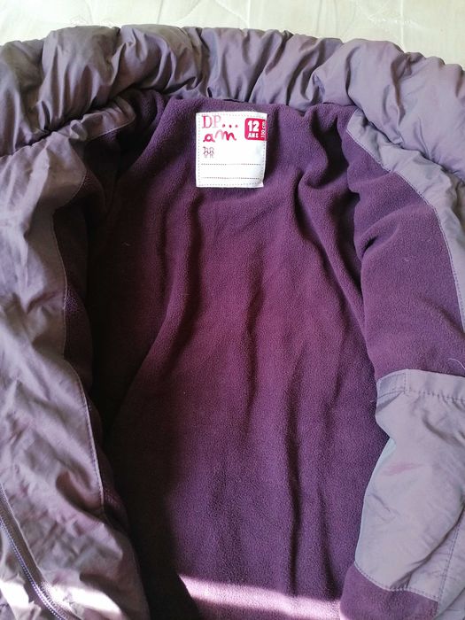 Лилаво зимно яке за момиче 150 см