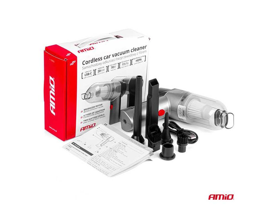 Прахосмукачка за автомобил  HEPA 70W 4000mAh AMIO