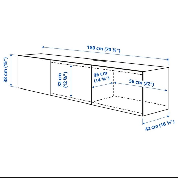 Comoda tv cu uși BESTA Ikea