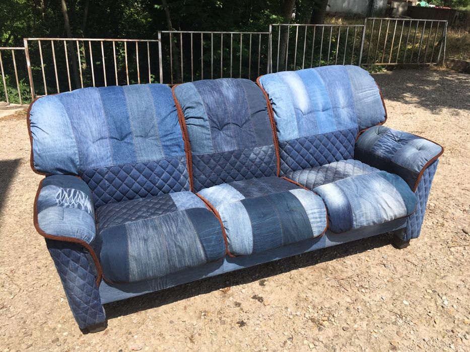 Дънкови дивани / Мека мебел / Ръчно изработени дамаски