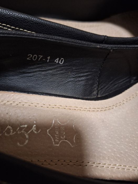 Pantofi piele cu platforma
