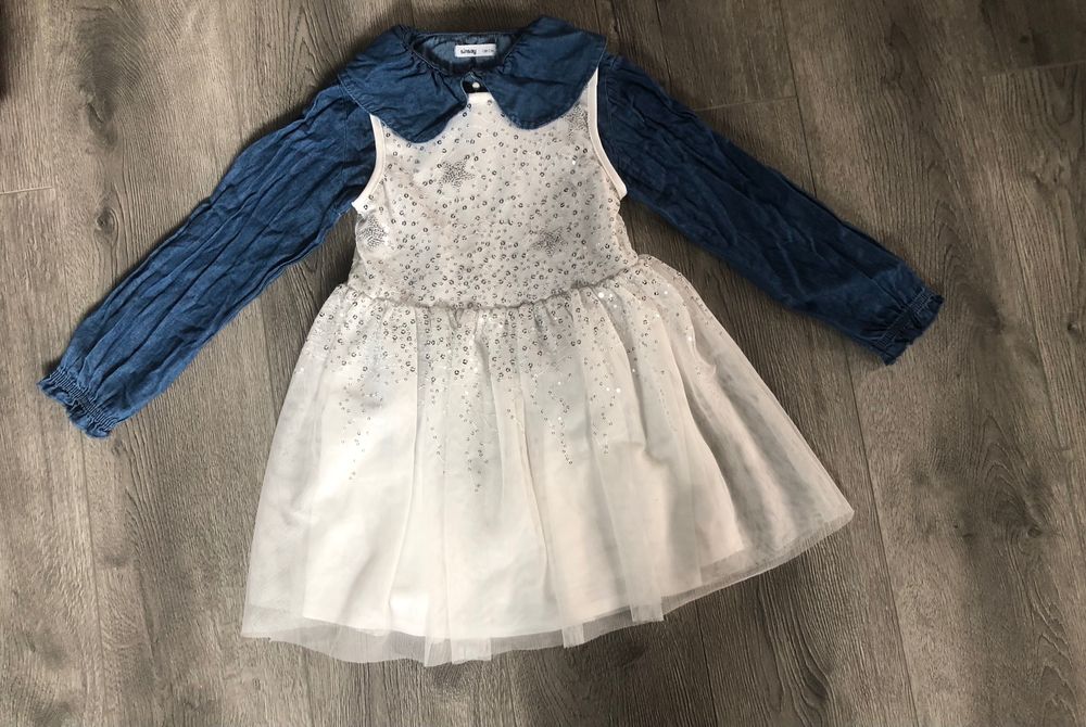 Rochie și cămașă fete 122-128