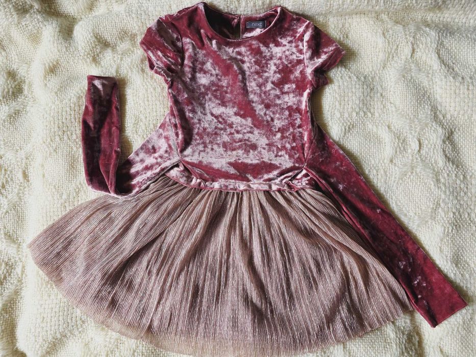 Rochiță Next din catifea, marimea 98 (3 ani)