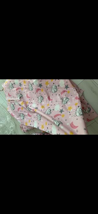 НОВ бебешки спален комплект юрганче, обиколници, възглавничка и чаршаф