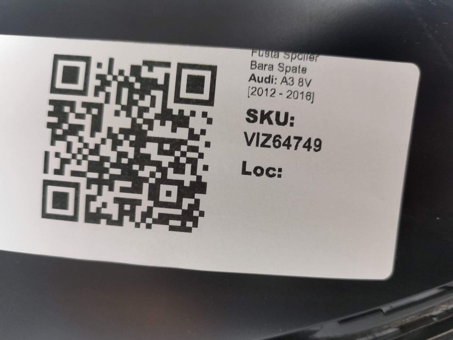 Спойлер Задна Броня Ауди А3 / Audi A3 8V Оригинален, В Добро Състояние