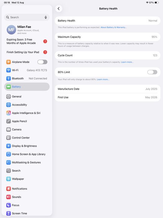 ipad pro M5 ,  13 dyum ,  256 gb ,  wifi