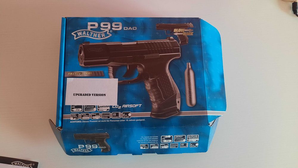 Pistol Airsoft Walther P99 DAO 3 joules UPGRADE