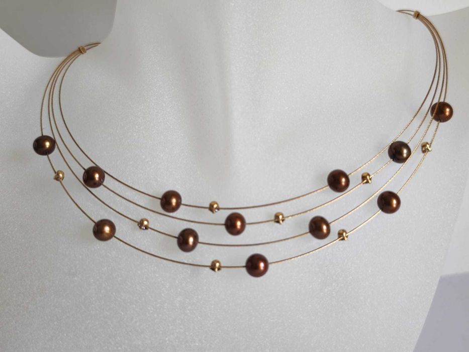 Colier aur 14k cu perle oferta Black Friday!