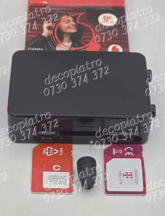 Cutie GSM neagra performanta nedetectabila +Casca de copiat MC4000 bac