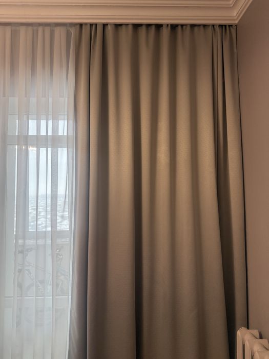 Шторы светло серые