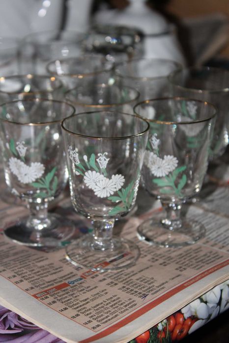 2 Стъклени сервиза/комплекта  стъклени чашки