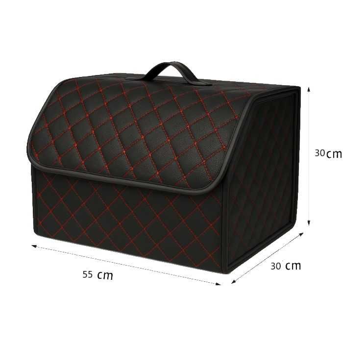 LUX кожен органайзер Automat, Сгъваем, Червен шев, Различни размери