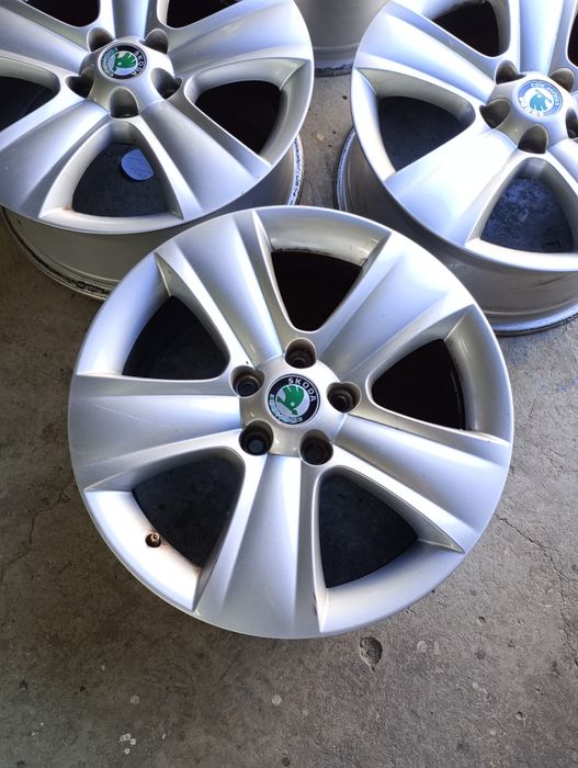 4 jante 5x112 R17 originale Skoda Yety Octavia 2,3,4, superb