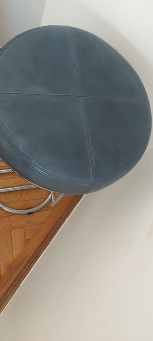 Scaune de bar cu piele naturala