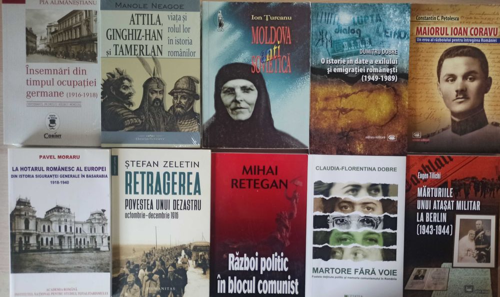 Carti de istorie despre istoria romanilor, Romania in razboaiele mondiale, comunism in Romania, Romania in razboiul rece (lichidare biblioteca)