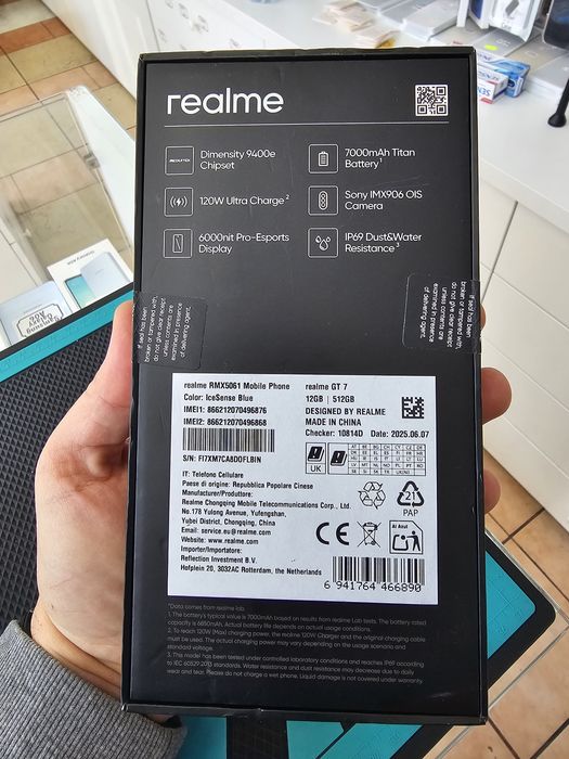 Realme GT 7 Pro, 12/512 GB, Sigilat, Garanție