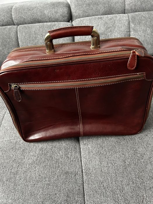 Geanta / servieta umar/maner piele naturala