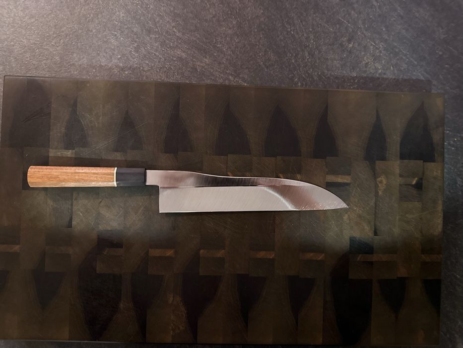 Cutit artizanal de bucatarie - otel inoxidabil 61 HRC , taiș japonez