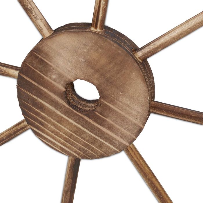 Roata decorativa din lemn aspect vintage pentru interior exterior 40cm