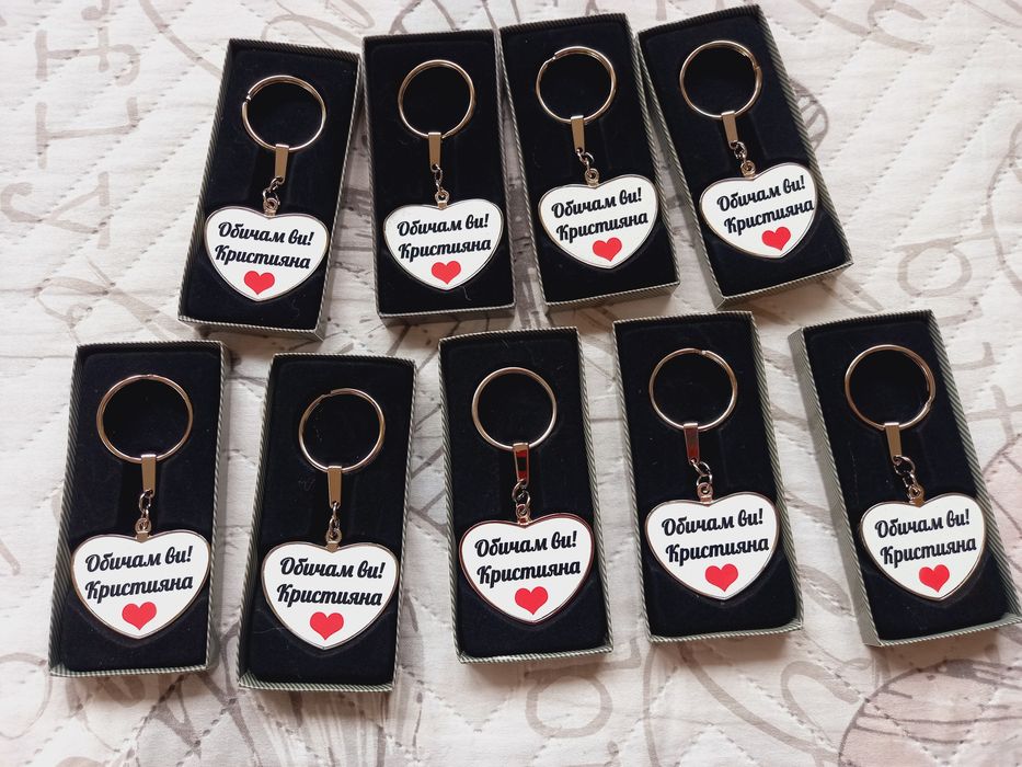 Подарък за Коледа - ключодържател с надпис или снимка