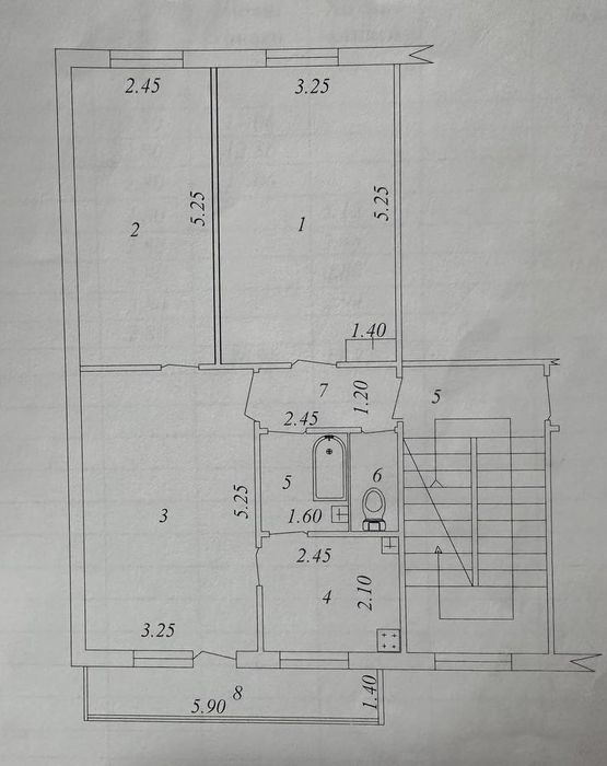 Феруза Продается квартира 3/3/4 балкон 1.5х6 ор-р: Гречиский городок