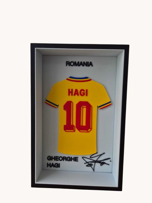 Ramă Tablou Gheorghe Hagi — Printat 3D | Decor Fotbal