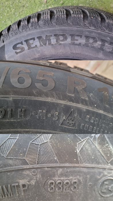 Set 4 cauc. 195/65/15 - M+S - DOT 33/23 - SEMPERIT - folosite f. puțin