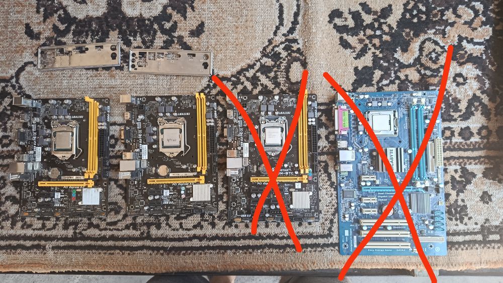 плата biostar h110 + cpu g4400,  2 ta bir xil