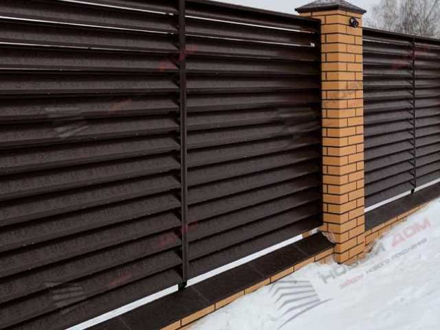 Забор жалюзи горизонтальный