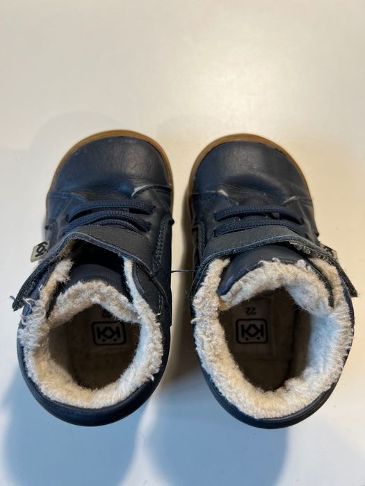 Боси кожени боти „Колев и Колев“ с вълна, 22 размер