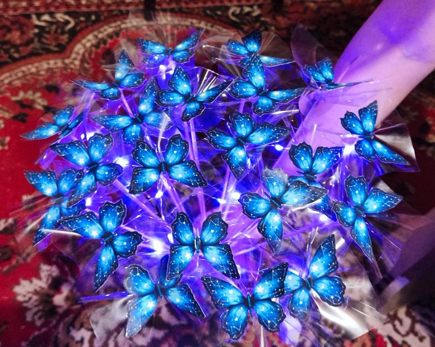 Цветы бабочки/сердечки