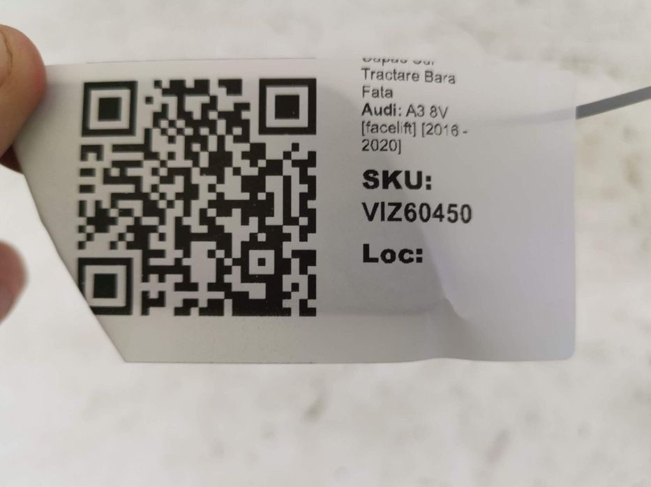 Capac Cui Tractare Bara Fata Audi A3 8V [facelift] 2016 2017 2018 2019