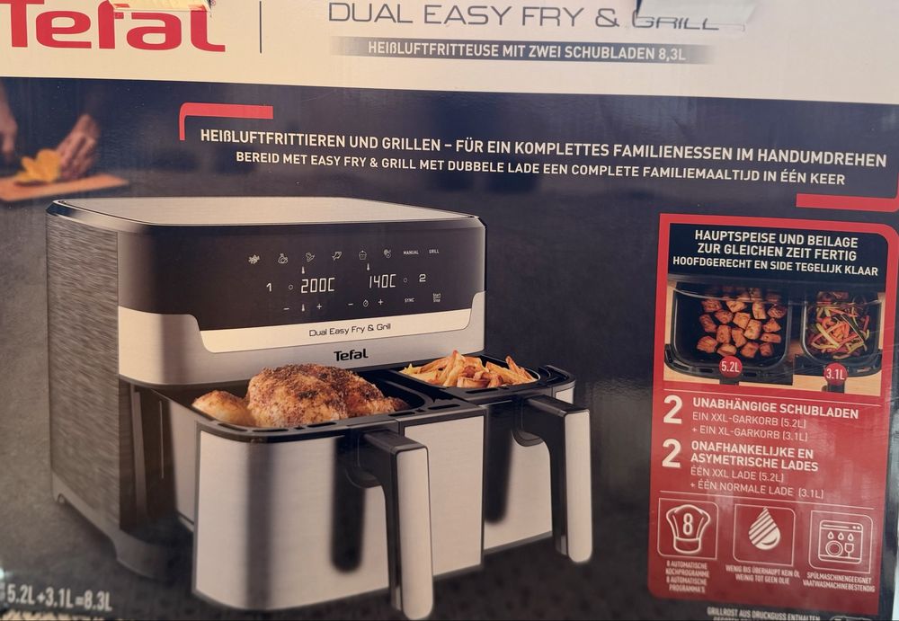 Tefal Dual Easy Fry & Grill 8.3L – с гаранция