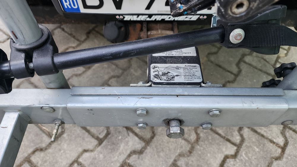 Suport 2 biciclete EUFAB auto pt cârlig