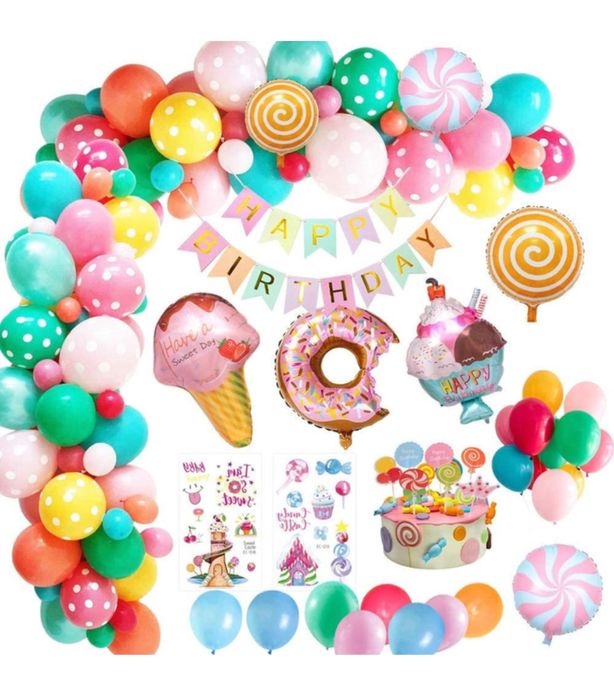 Seturi arcada baloane macarons/albastru/ roz