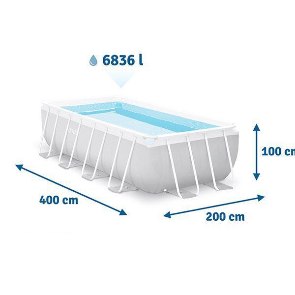 Intex bestway 400х200х1 метр каркасный+фильтр-насоса лестница поплов