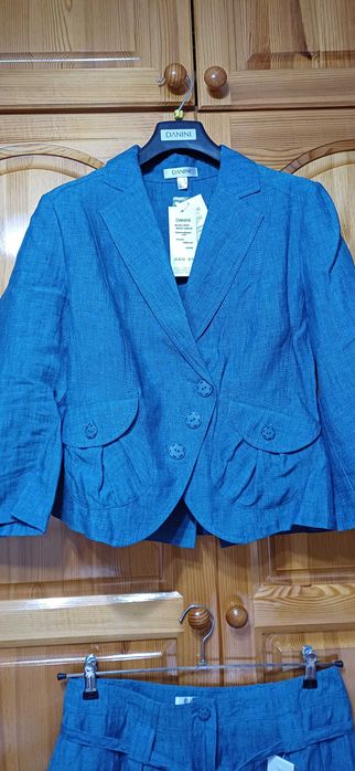 Разкошен Костюм на DANINI от Висококачествен ЛЕН ! НОВ с Етикет!№БГ46