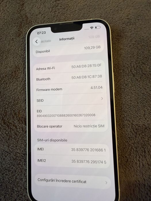 Vand iPhone14 Starlight 128gb