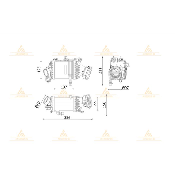 Десен интеркулер за bmw 5er g30 7er g11 g12 - 8619390